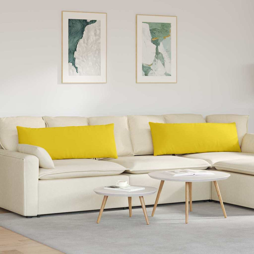 vidaXL Sofakissen 2 pcs Helles Gelb 120 x 40 cm Stoff