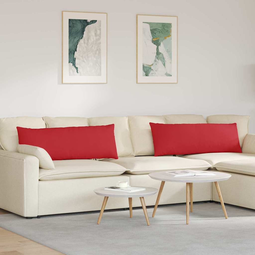 vidaXL Sofakissen 2 pcs Rot 120 x 40 cm Stoff