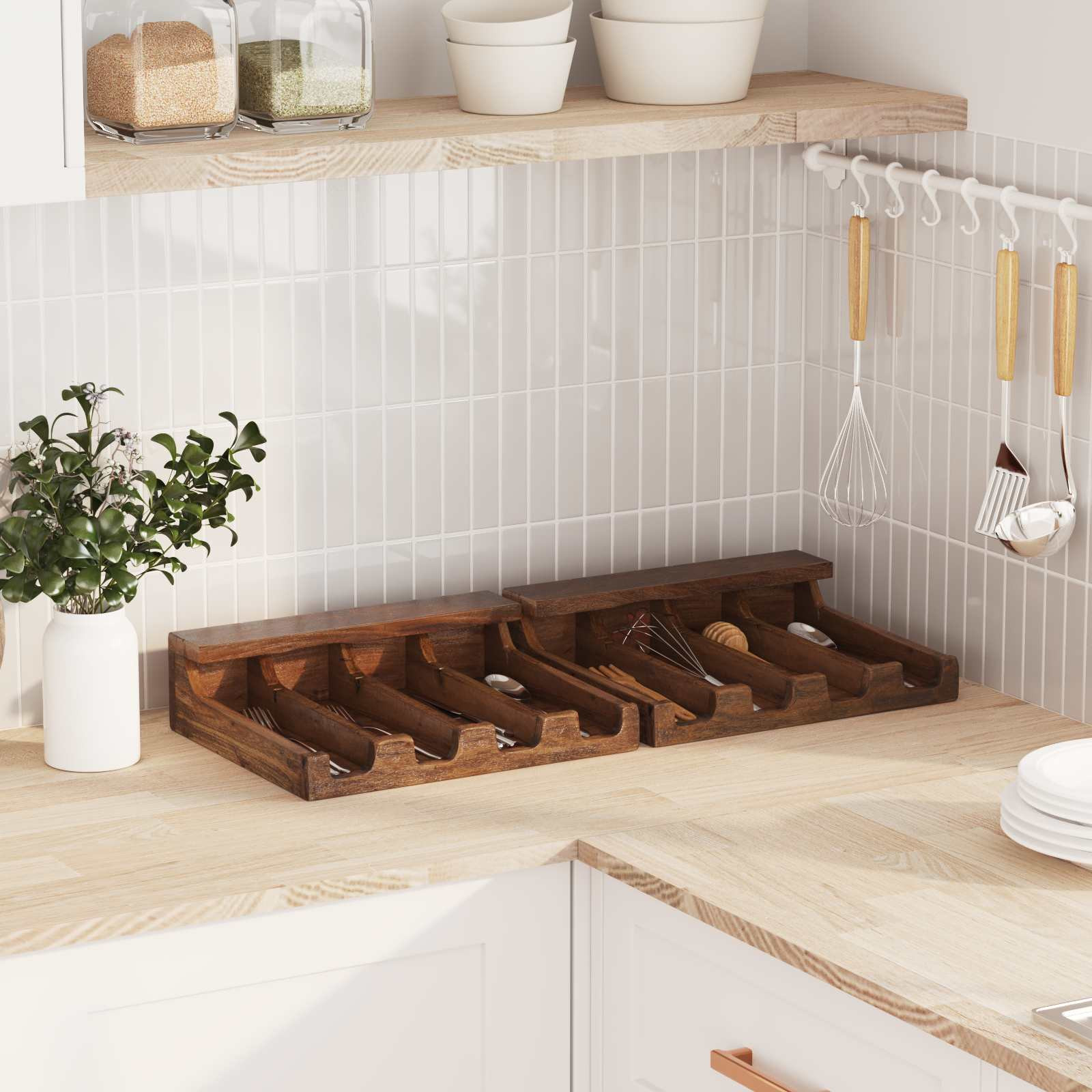 vidaXL Gehäuse Braun 36 x 30 x 10 cm Massives Mahagoni Holz