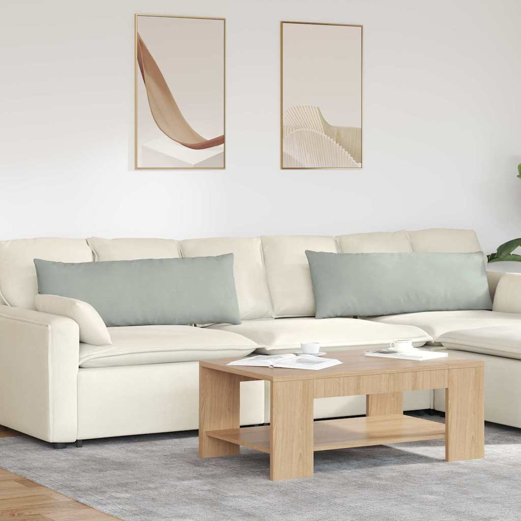 vidaXL Sofakissen 2 Stück Hellgrau 120 x 40 cm Cordstoff