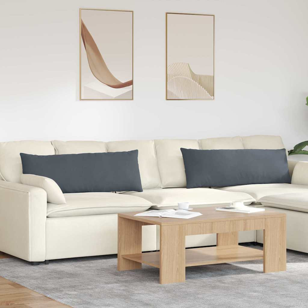 vidaXL Sofakissen 2 Stück Dunkelgrau 120 x 40 cm Cordstoff