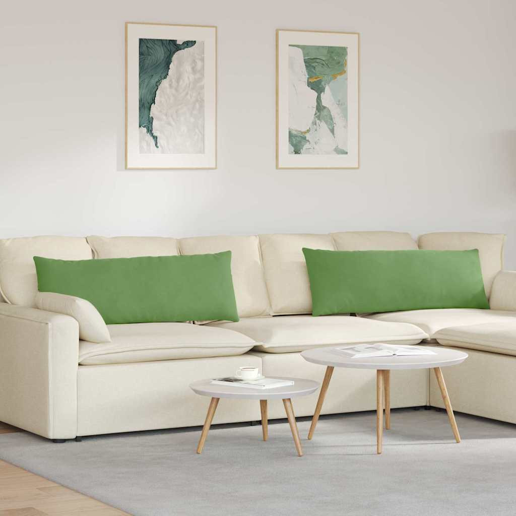 vidaXL Sofakissen 2 Stück Hellgrün 120 x 40 cm Cordstoff