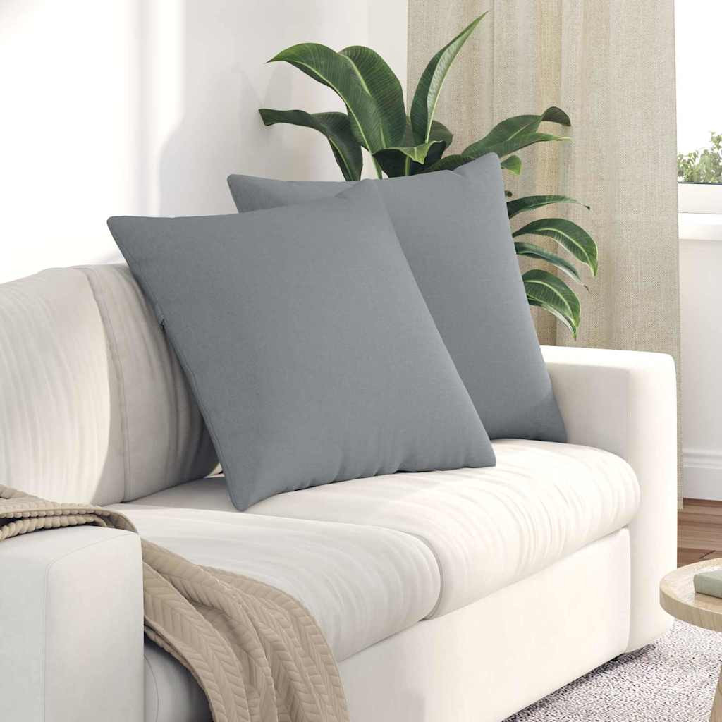 vidaXL Sofakissen 2 pcs Hellgrau 60 x 60 cm Stoff