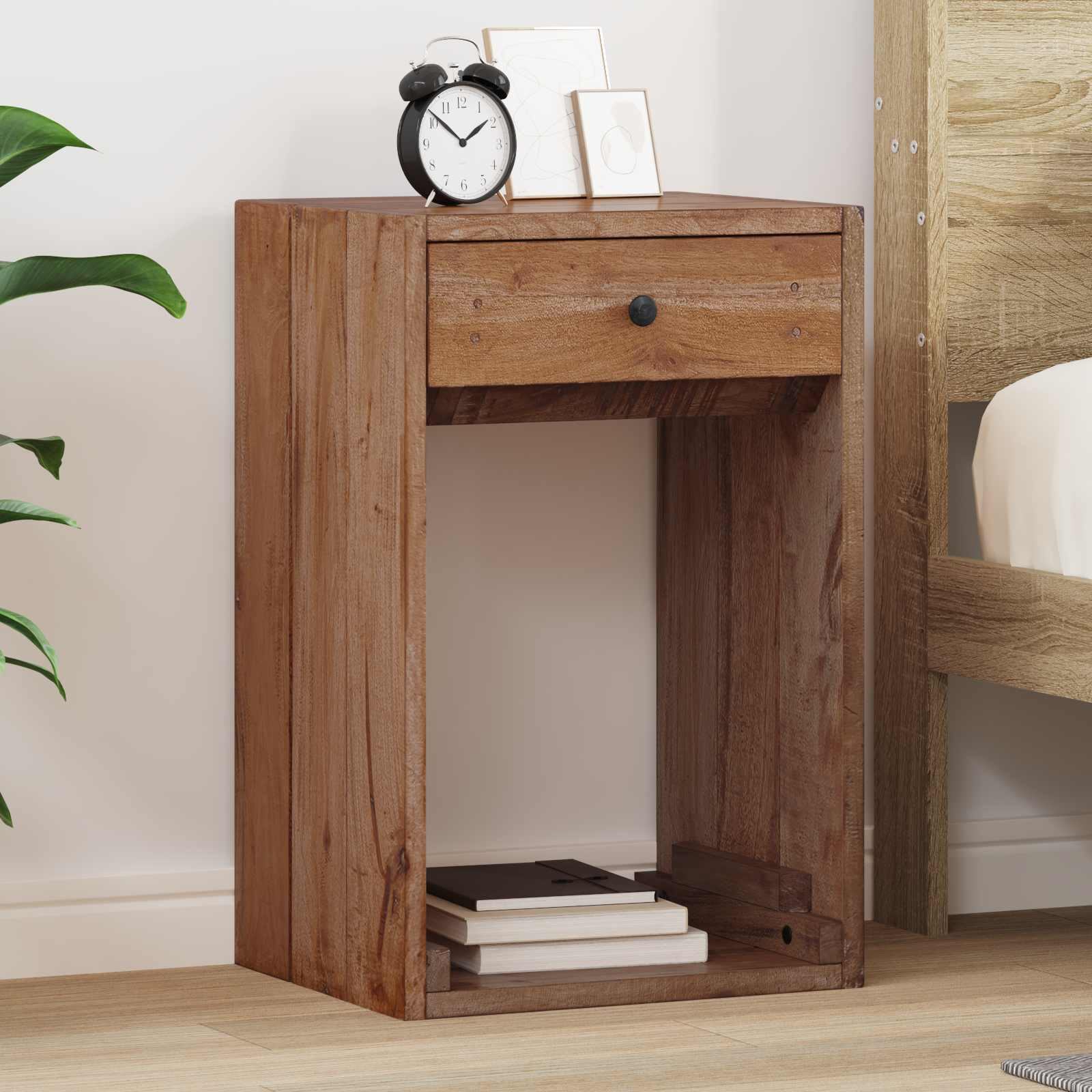 vidaXL Nachttisch Braun 63 x 30 x 79 cm Massives Mahagoni Holz