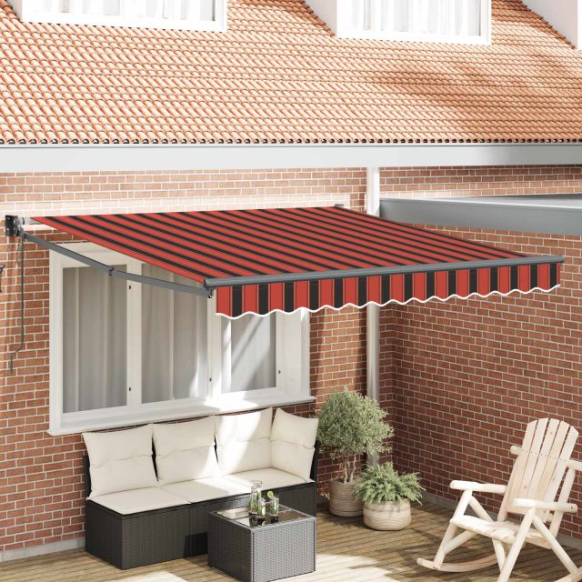vidaXL Ausziehbare Markise Orange 300 x 250 cm Polyester und Metall