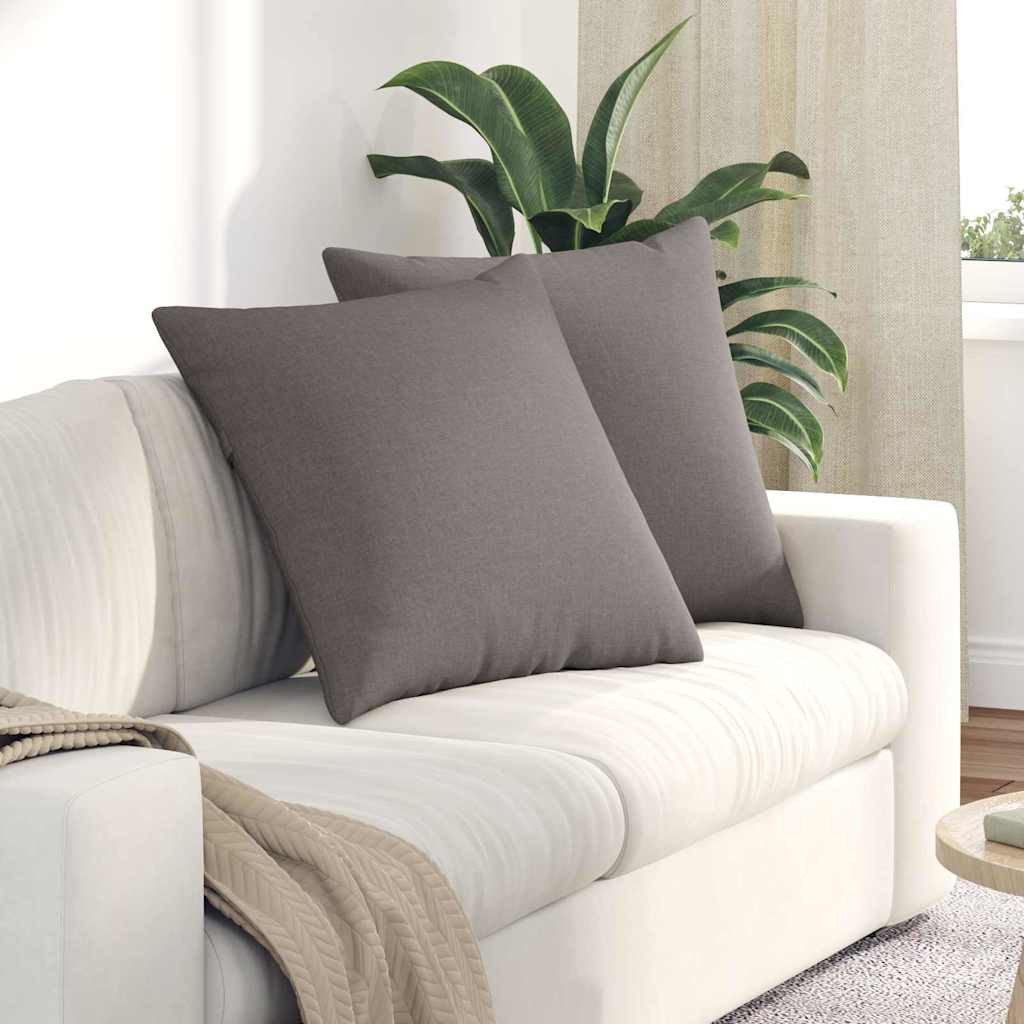 vidaXL Sofakissen 2 pcs Taupe 60 x 60 cm Stoff