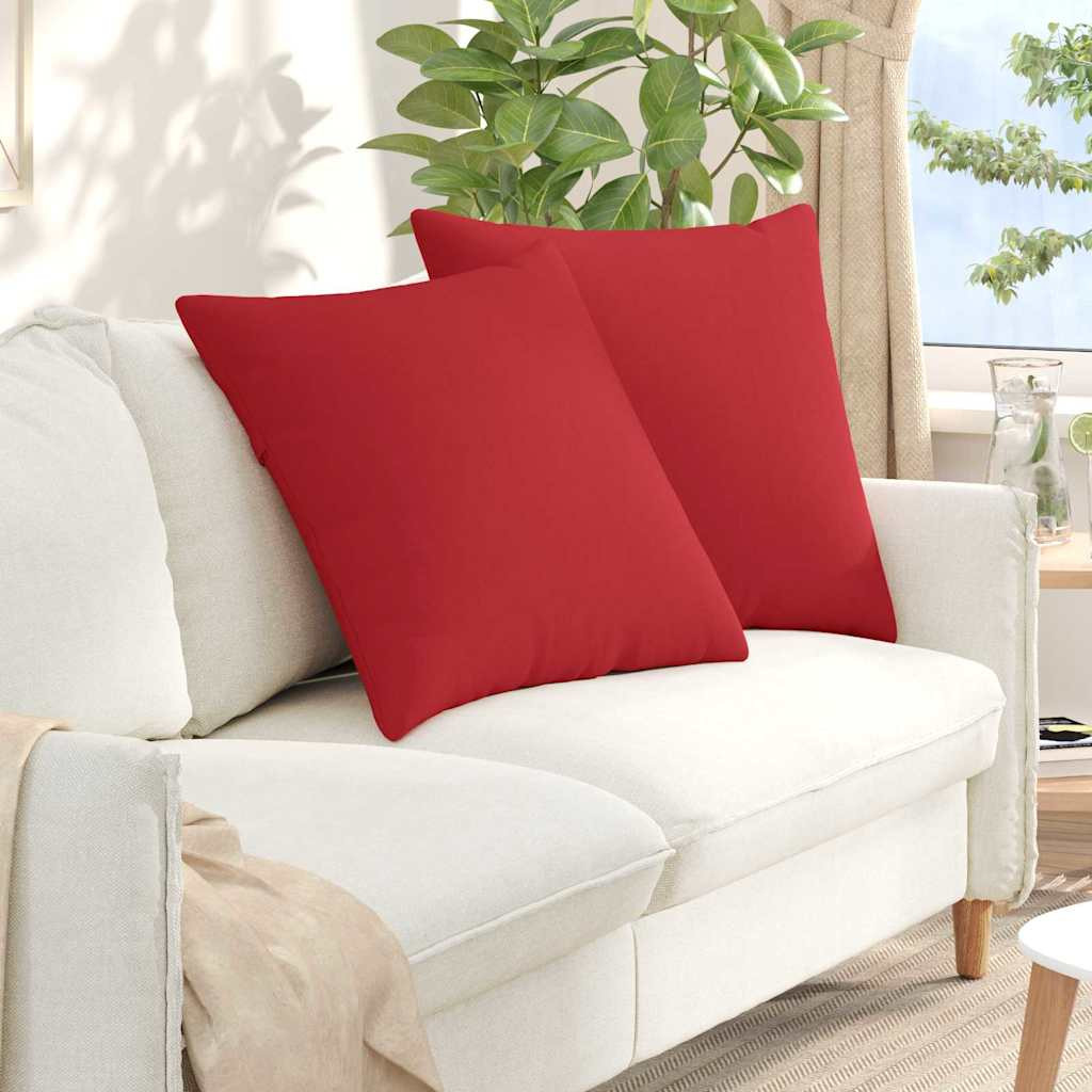 vidaXL Sofakissen 2 pcs Rot 60 x 60 cm Stoff