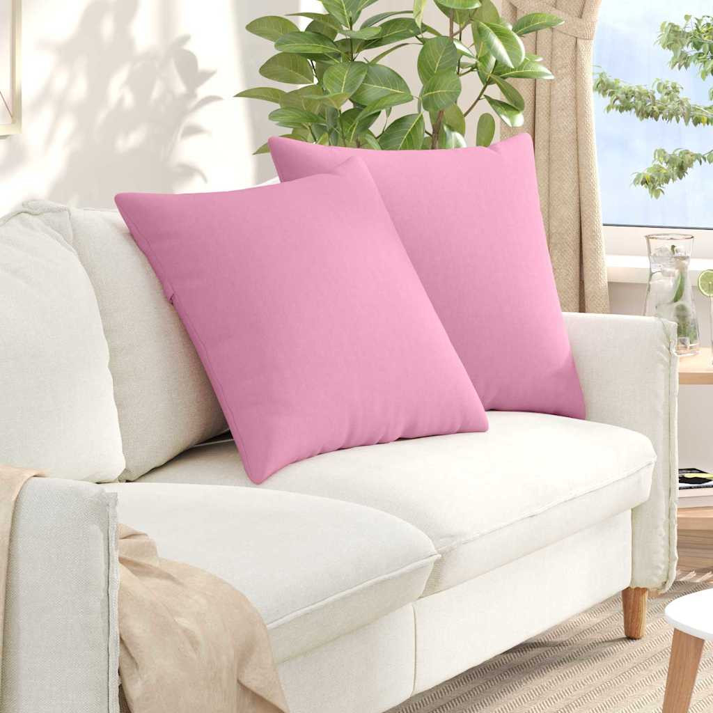 vidaXL Sofakissen 2 pcs Rosa 60 x 60 cm Stoff