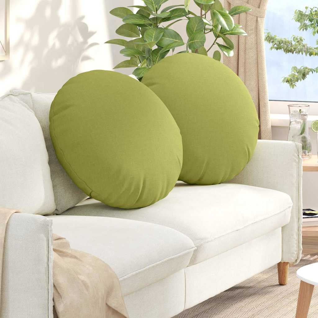 vidaXL Sitzkissen 2 pcs Hellgrün Ø80 x 29 cm Stoff