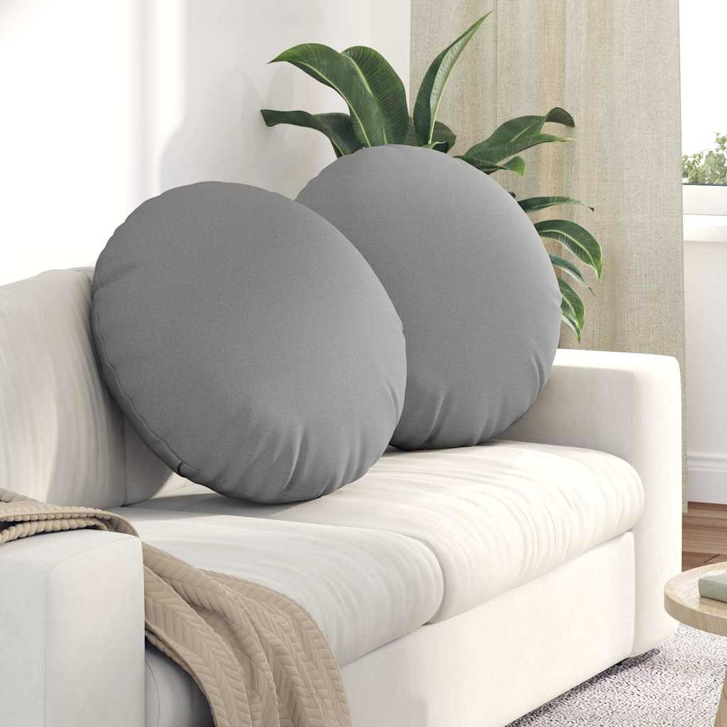 vidaXL Sitzkissen 2 pcs Wolkengrau Ø80 x 29 cm Stoff