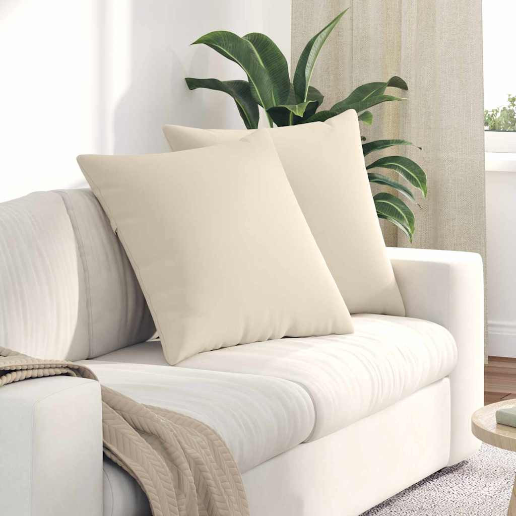 vidaXL Sofakissen 2 Stück Beige 60 x 60 cm Stoff