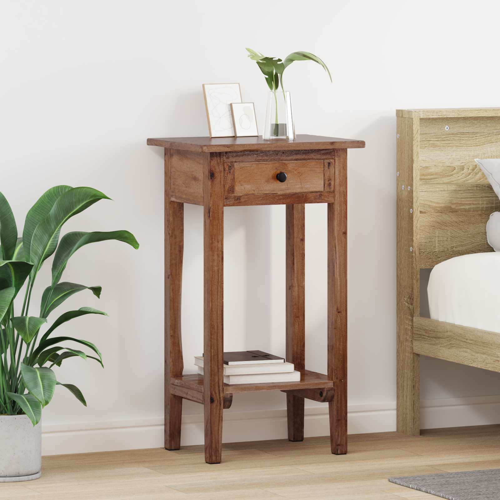 vidaXL Pflanzenständer Braun 34 x 25 x 52 cm Mahagoni Holz