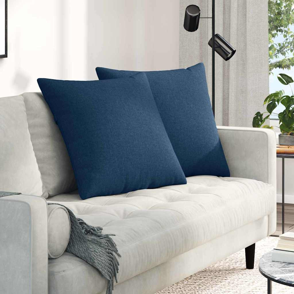 vidaXL Sofakissen 2 pcs Blau 80 x 80 cm Stoff