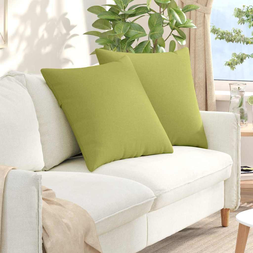 vidaXL Sofakissen 2 pcs Hellgrün 80 x 80 cm Stoff