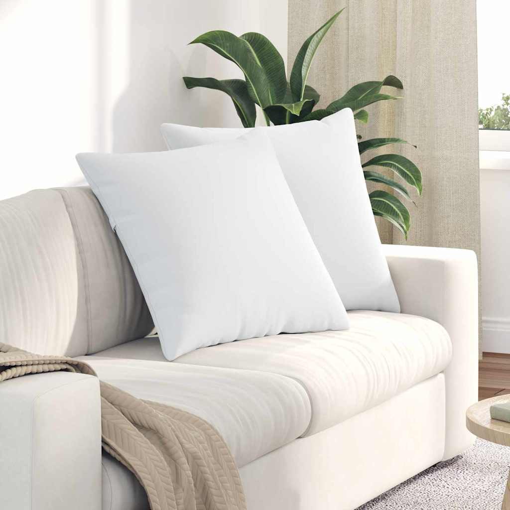 vidaXL Sofakissen 2 pcs Weiß 80 x 80 cm Stoff