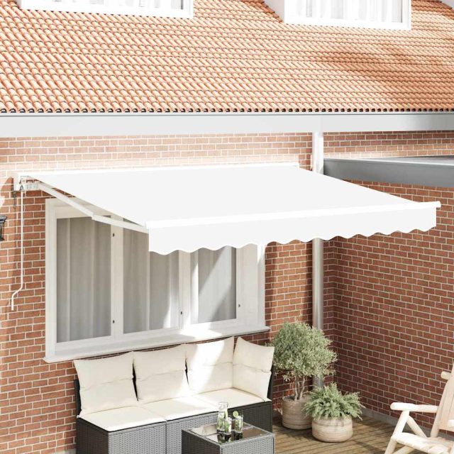 vidaXL Markisenrahmen Weiß 300 x 200 cm Polyester mit PU-Beschichtung