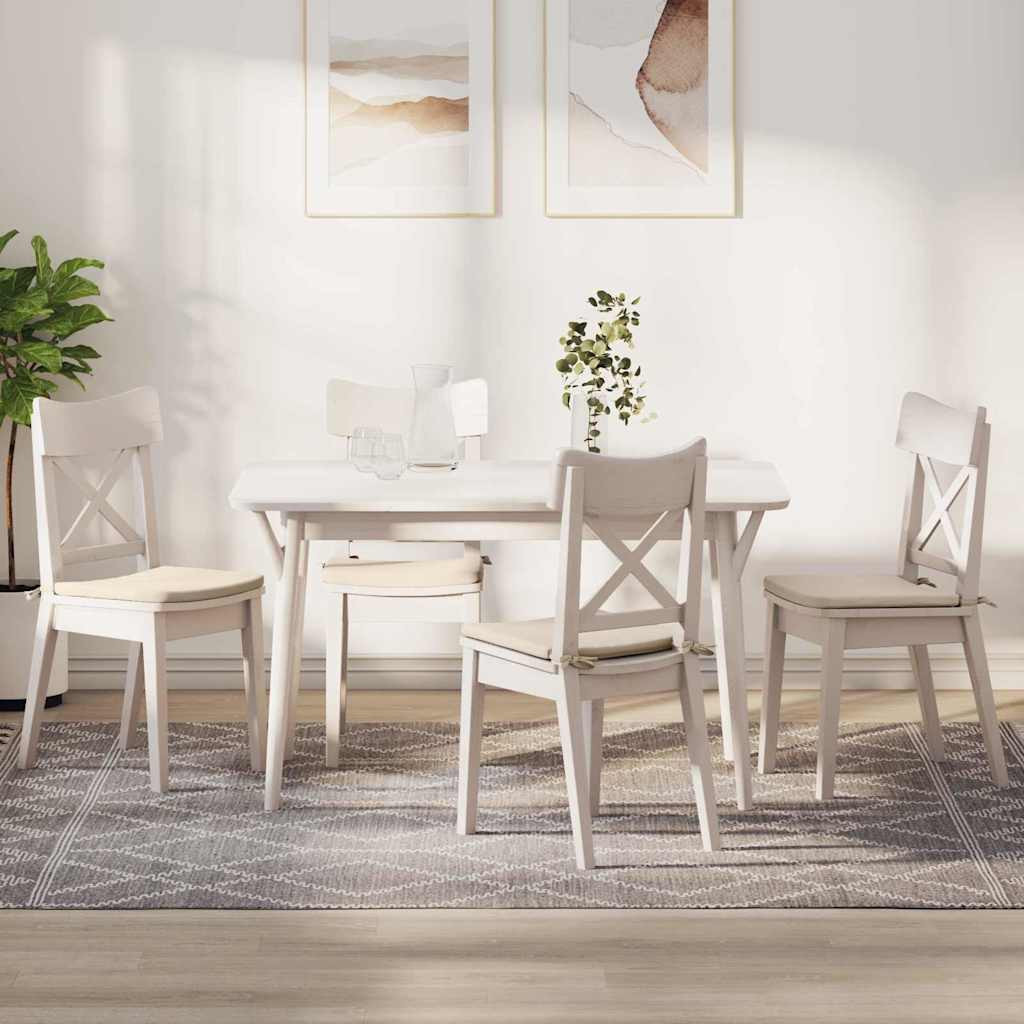 vidaXL Sitzkissen 4 pcs Beige 40 x 40 x 3 cm Mikrofaserstoff