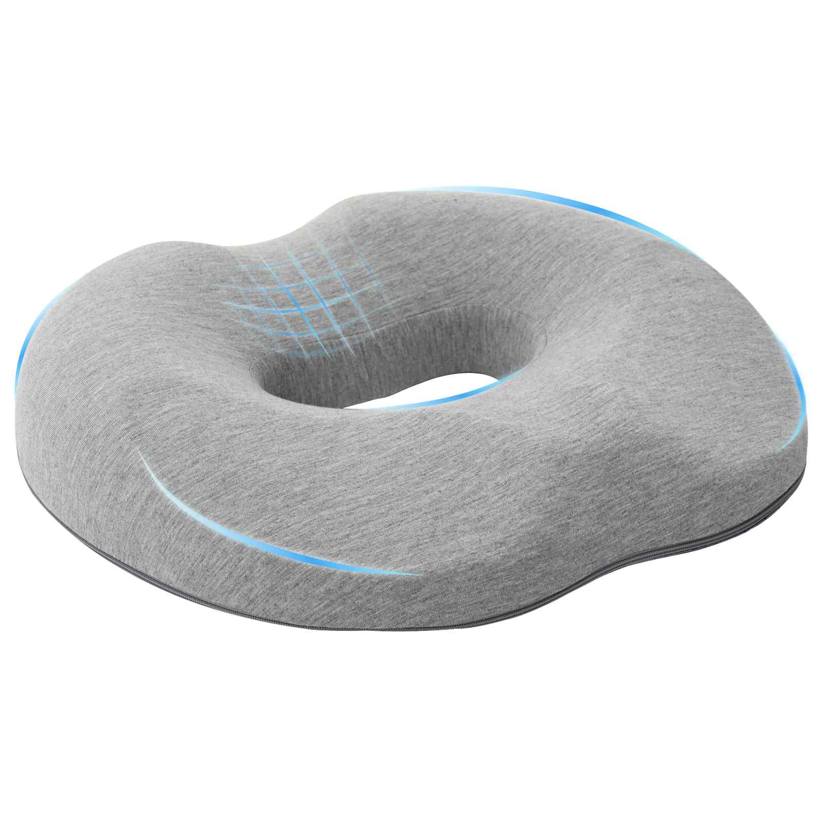 vidaXL Sitzkissen Einfarbig Hellgrau 42 x 36,5 x 8 cm Viscoschaum