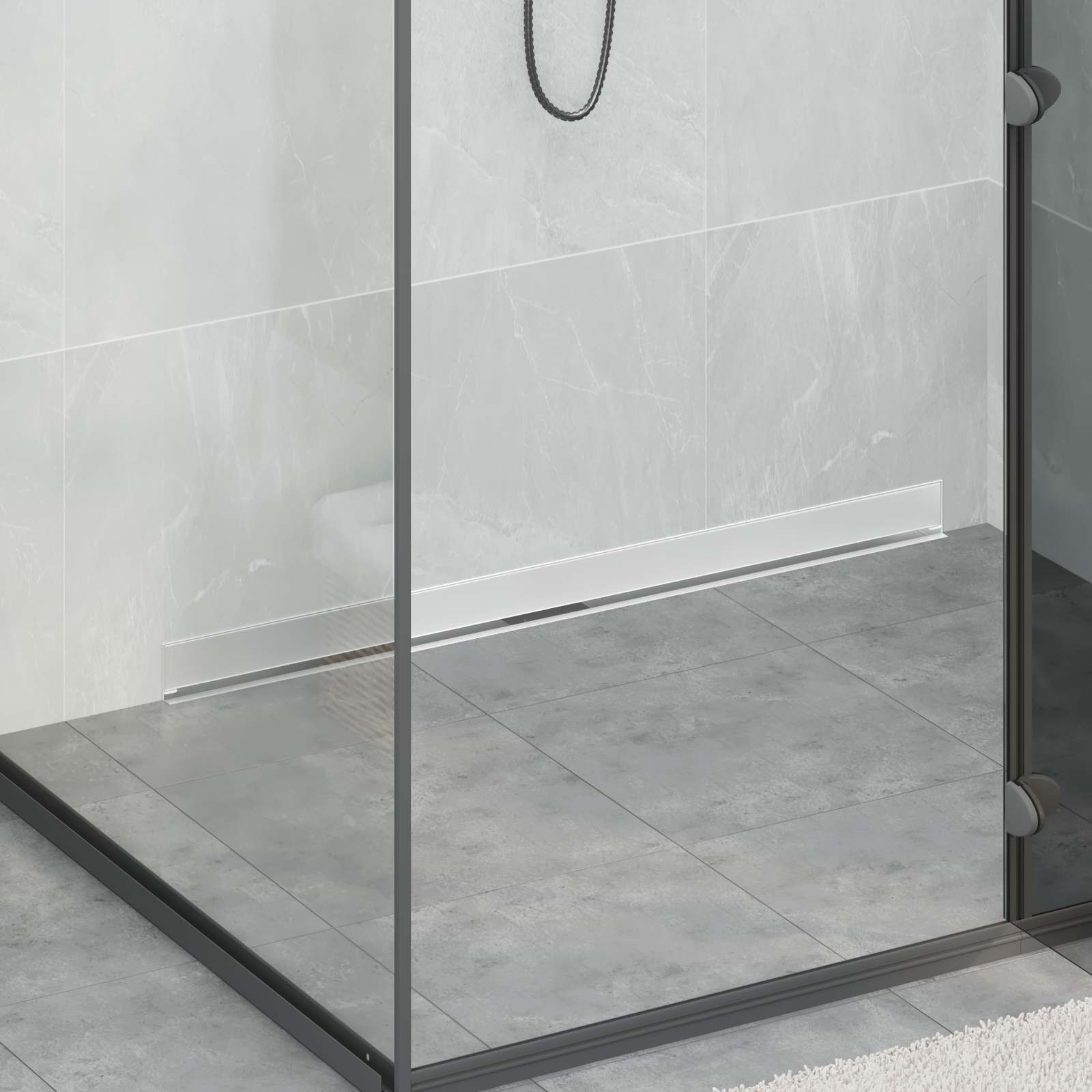 vidaXL Wandmontierter Duschablauf Silber 100 cm Edelstahl 304
