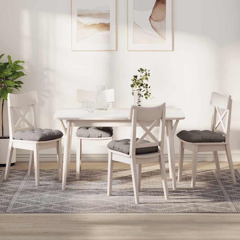 vidaXL Sitzkissen 4 pcs Stoff Taupe 40 x 40 x 12 cm