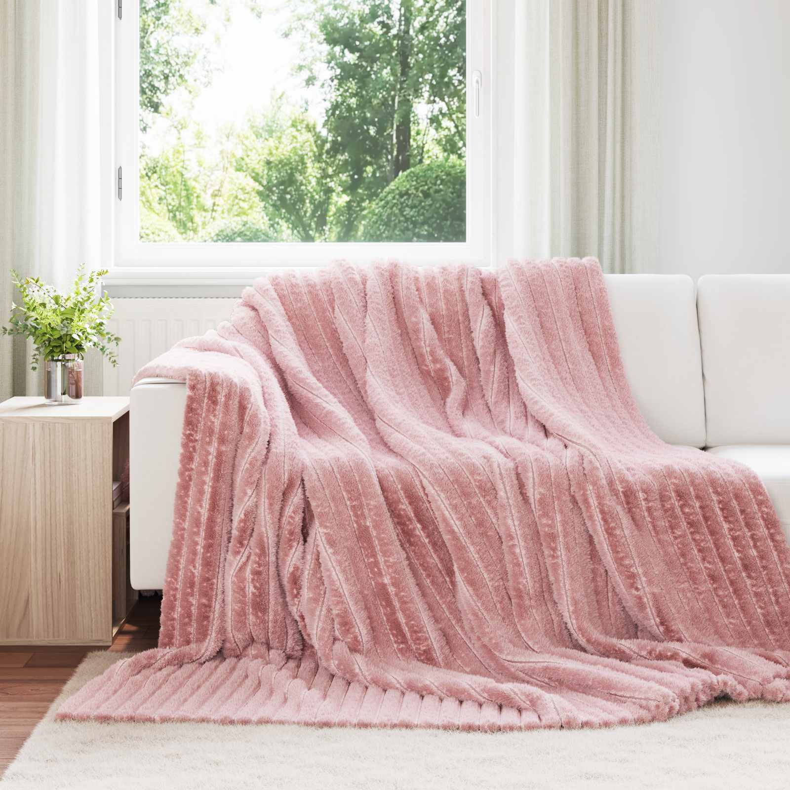 vidaXL Wohndecken 6 pcs Rosa 240 x 220 cm Fleece