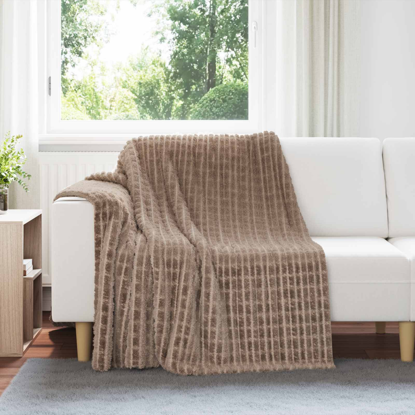 vidaXL Überwurfdecke Kamel 200 x 150 cm Fleece