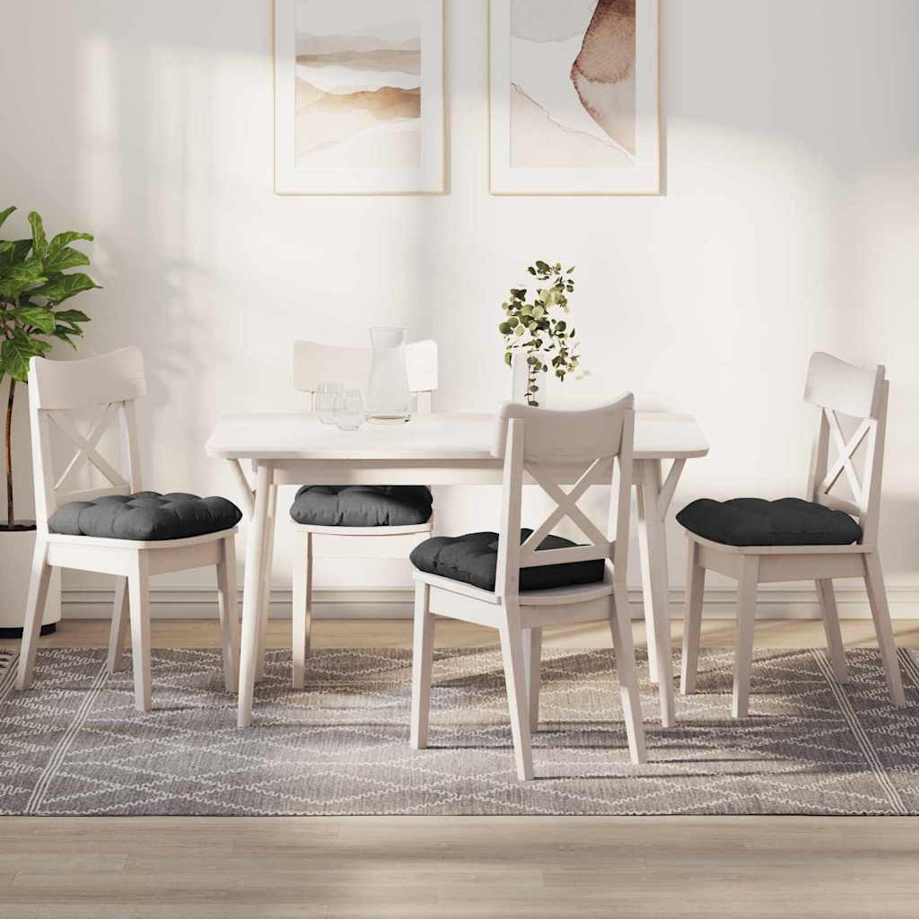 vidaXL Sitzkissen 4 pcs Cordstoff Dunkelgrau 45 x 45 cm