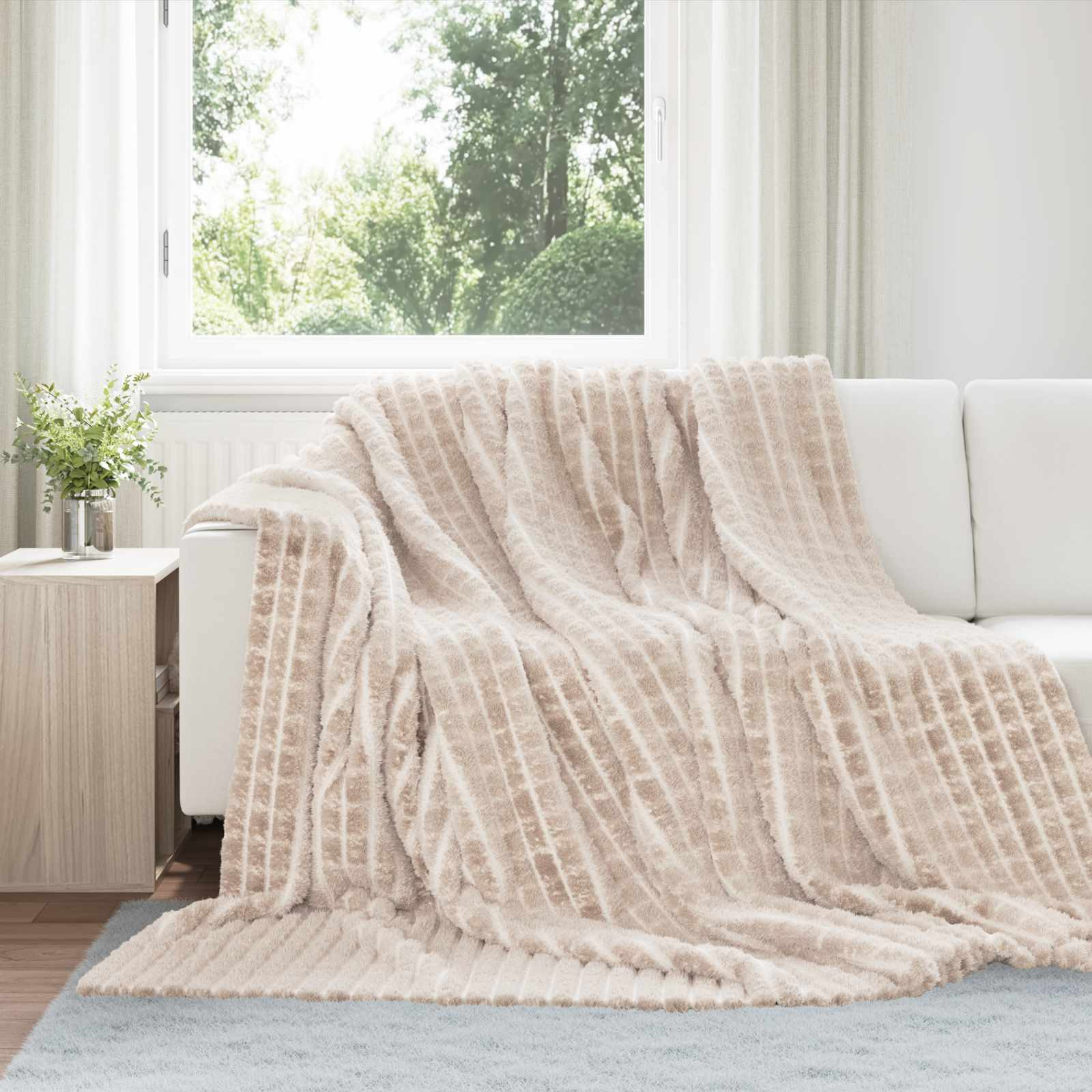 vidaXL Wohndecken 6 pcs Beige 270 x 240 cm Fleece
