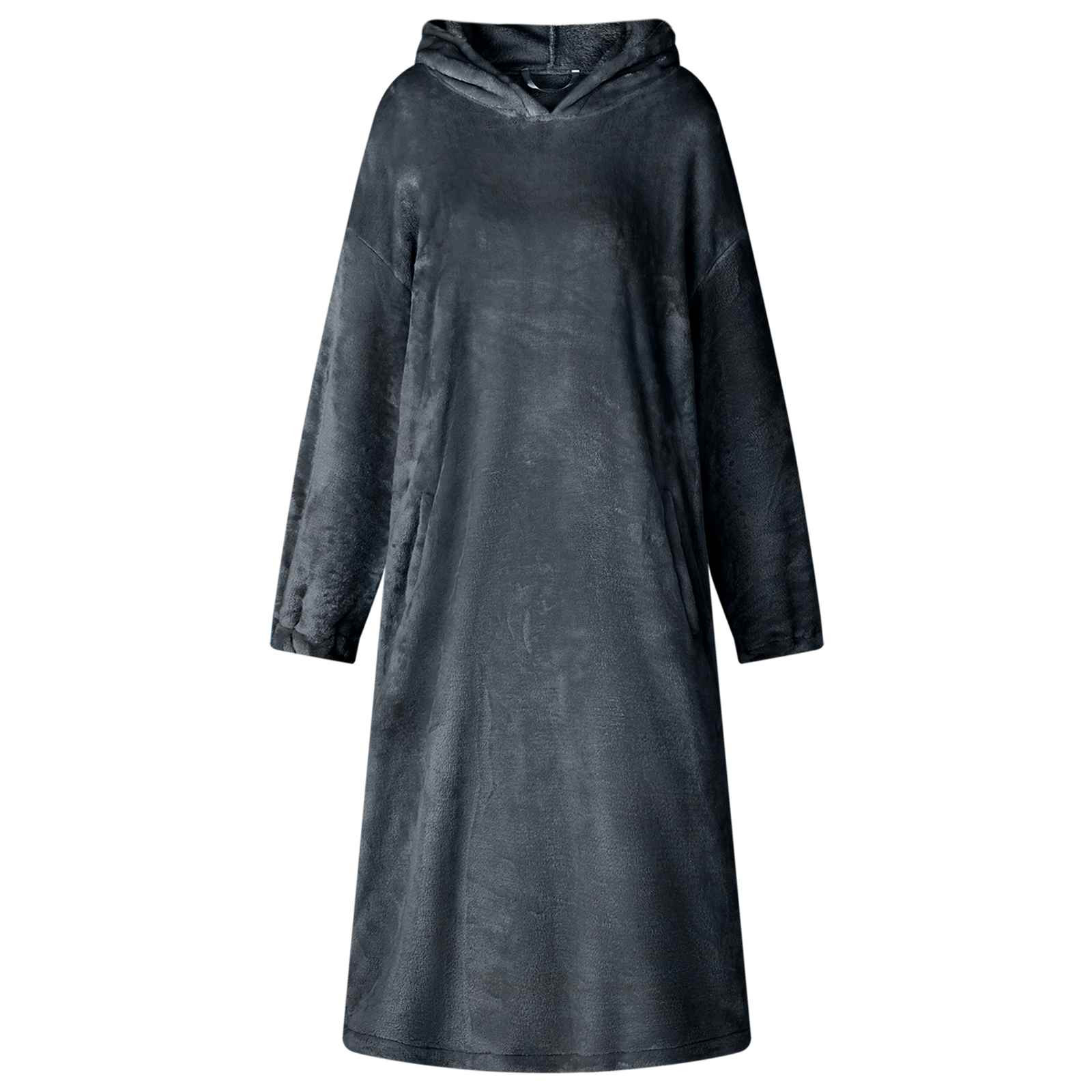 vidaXL Decken-Hoodie Marineblau L Flanell
