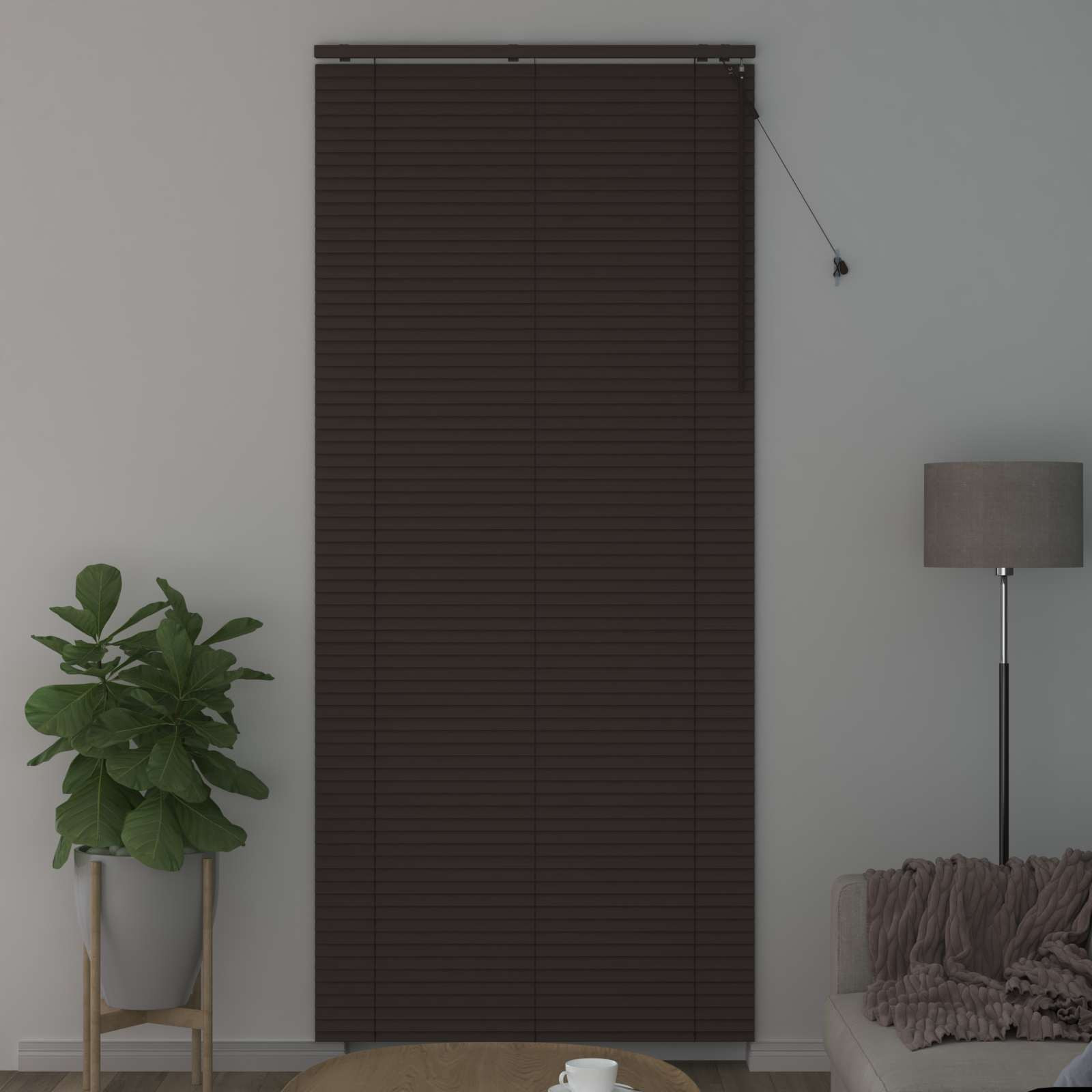 vidaXL Jalousie Dunkelbraun 110 x 250 cm 35 mm Massives Paulownia-Holz