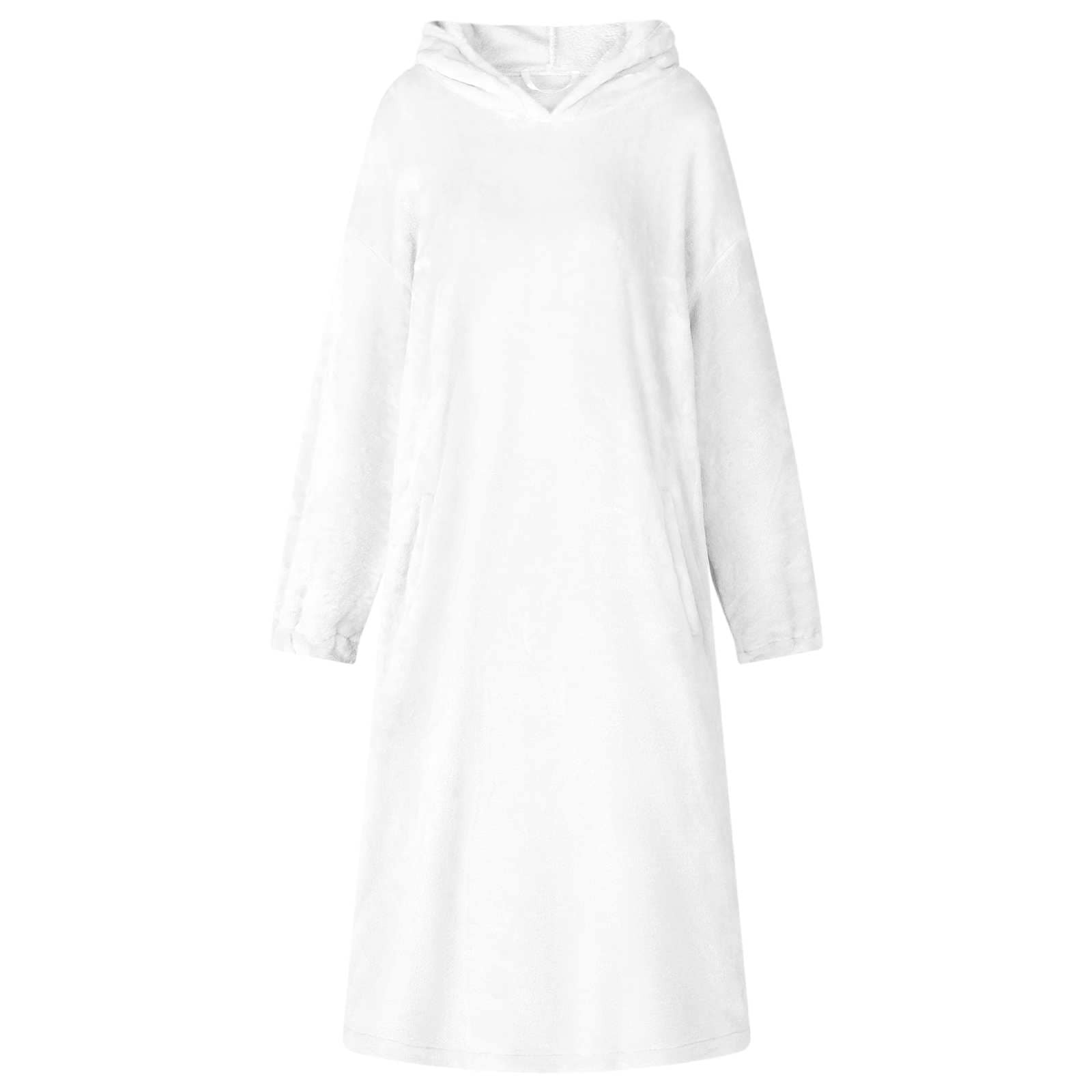 vidaXL Decken-Hoodie Weiß M Flanell