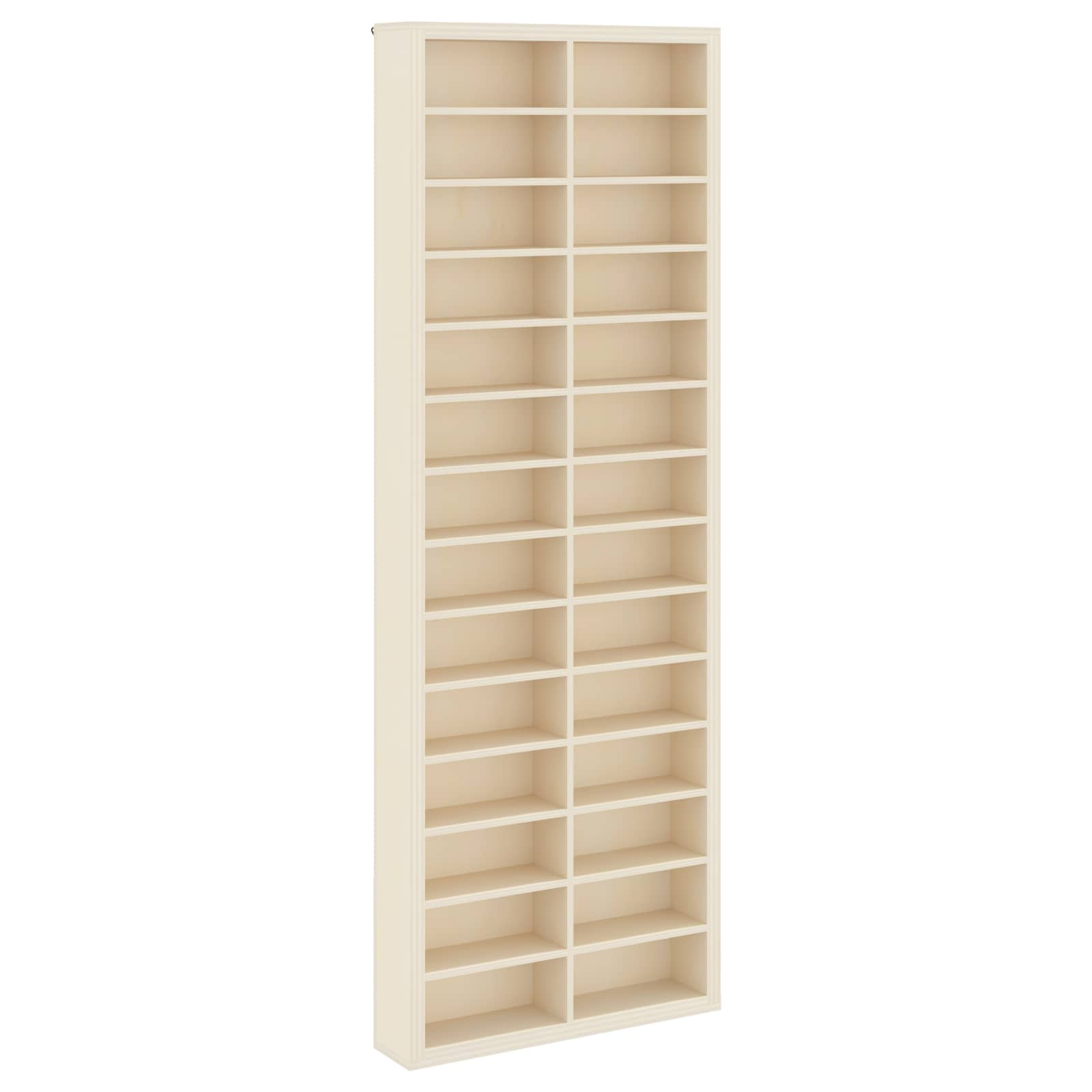 vidaXL Wanddisplay-Case mit Regal Beige 21 x 4,5 x 59 cm Holzwerkstoff