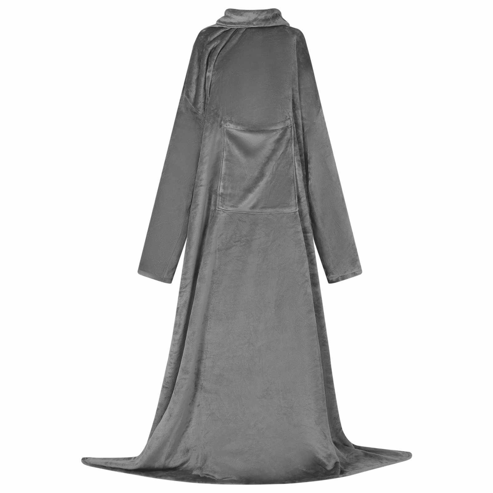 vidaXL Decken-Hoodie Dunkelgrau F Flanell