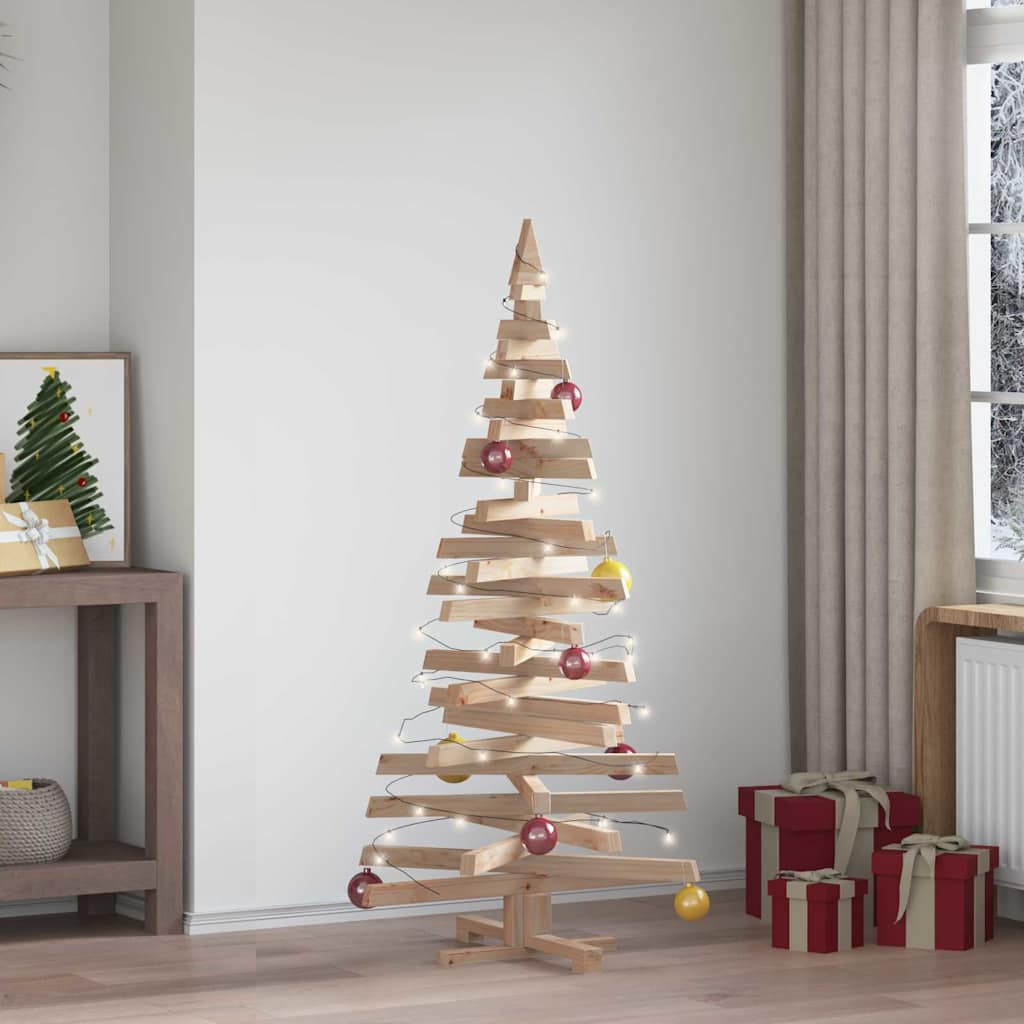 vidaXL Weihnachtsbäume mit Ständer Natur 150 cm Massivholz Kiefer