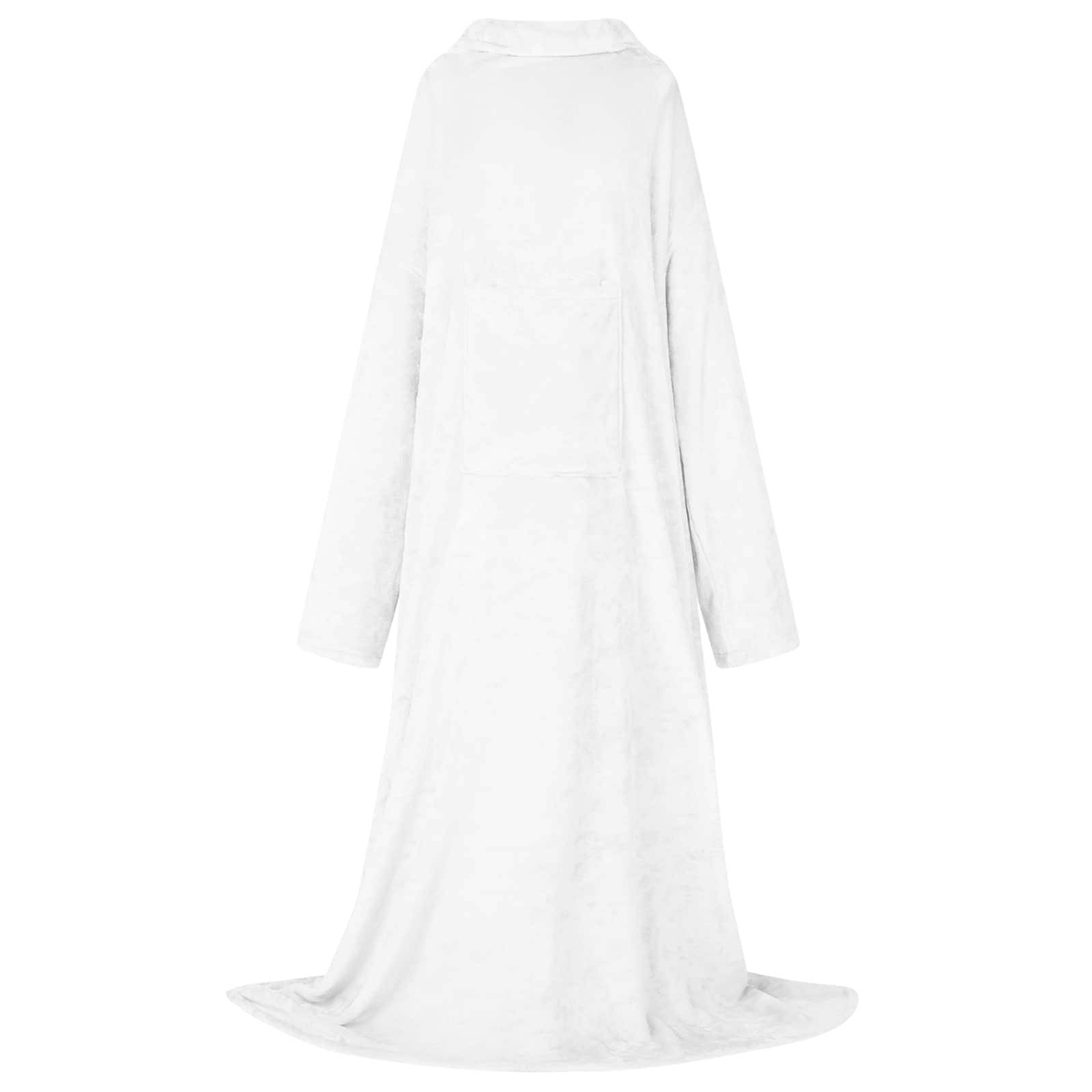 vidaXL Decken-Hoodie Weiß F Flanell