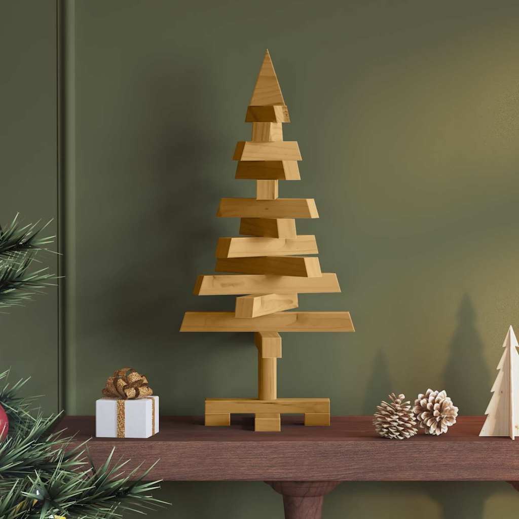 vidaXL Weihnachtsbäume mit Ständer Braun 60 cm Massivholz Kiefer