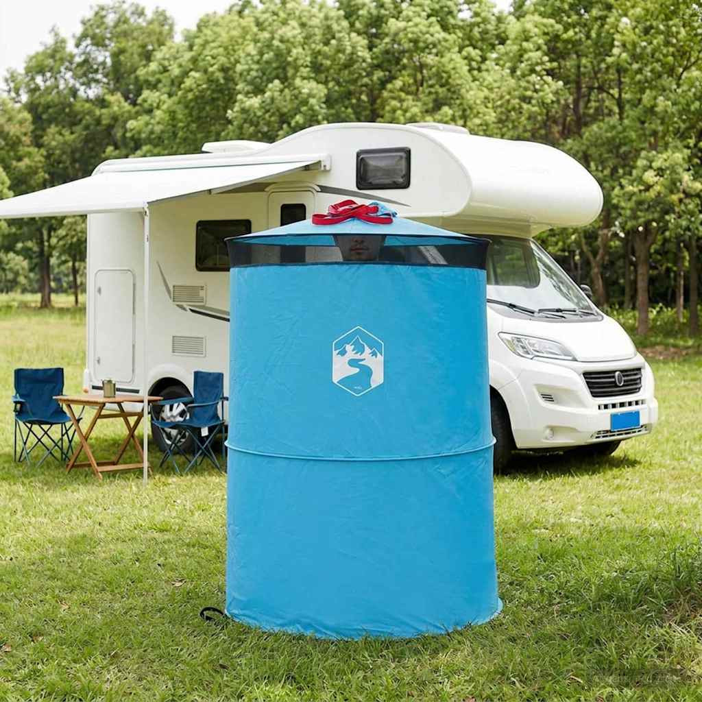 vidaXL Pop-up Toilette Zelt mit Aufhängeseil Blau 97 x 126 cm