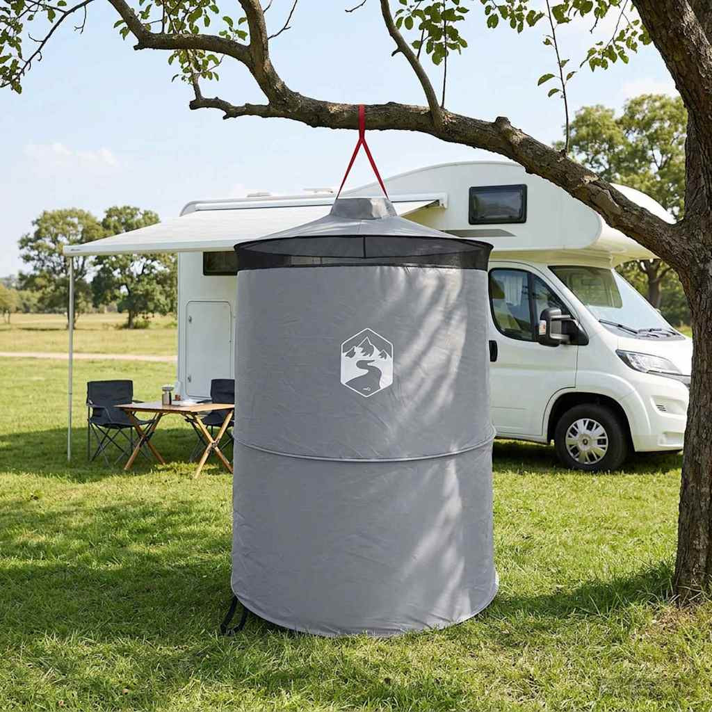 vidaXL Pop-up Toilette Zelt mit Aufhängeseil Grau und Orange