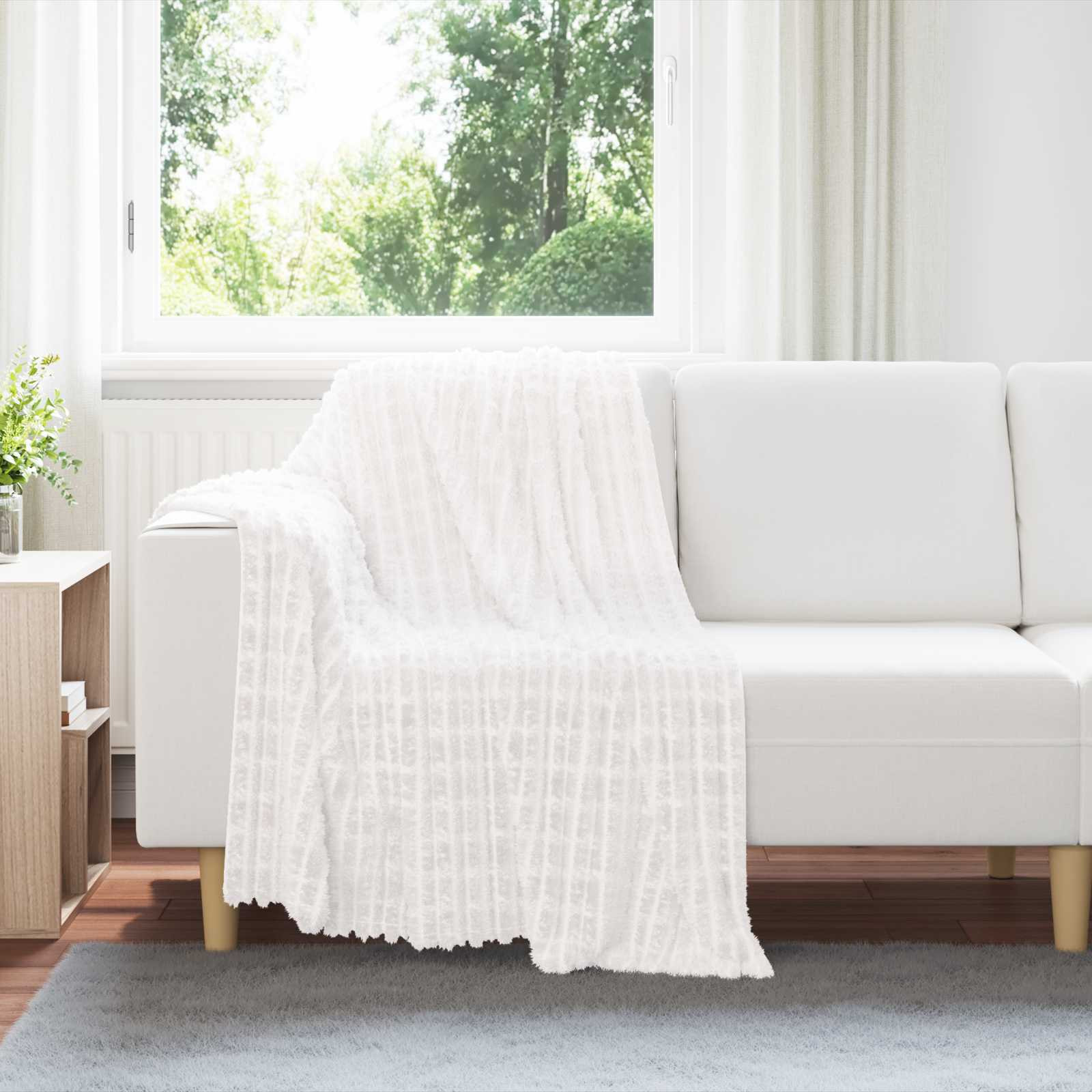 vidaXL Wohndecken 6 pcs Weiß 150 x 130 cm Fleece