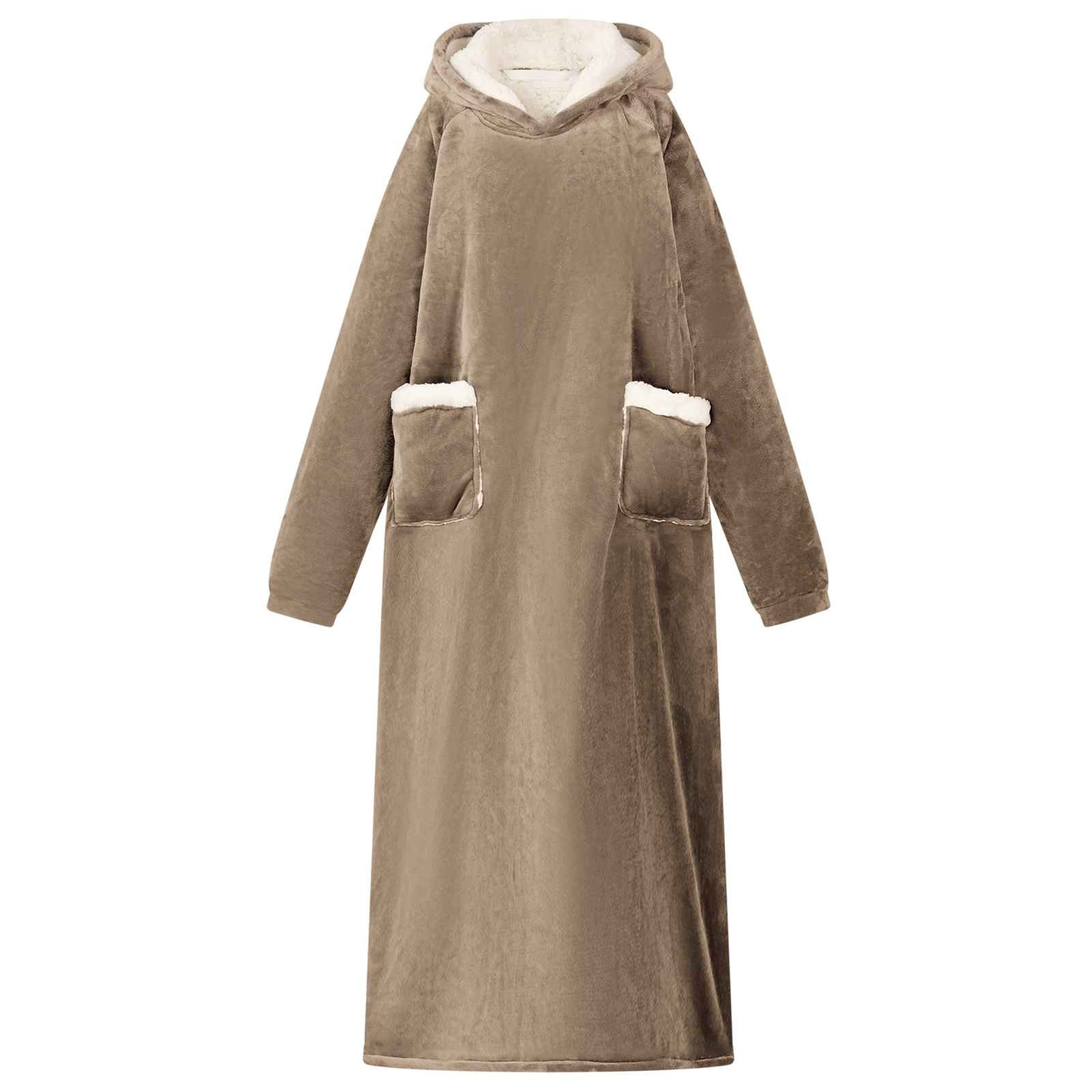 vidaXL Decken-Hoodie Kamel M Fleece und Flanell