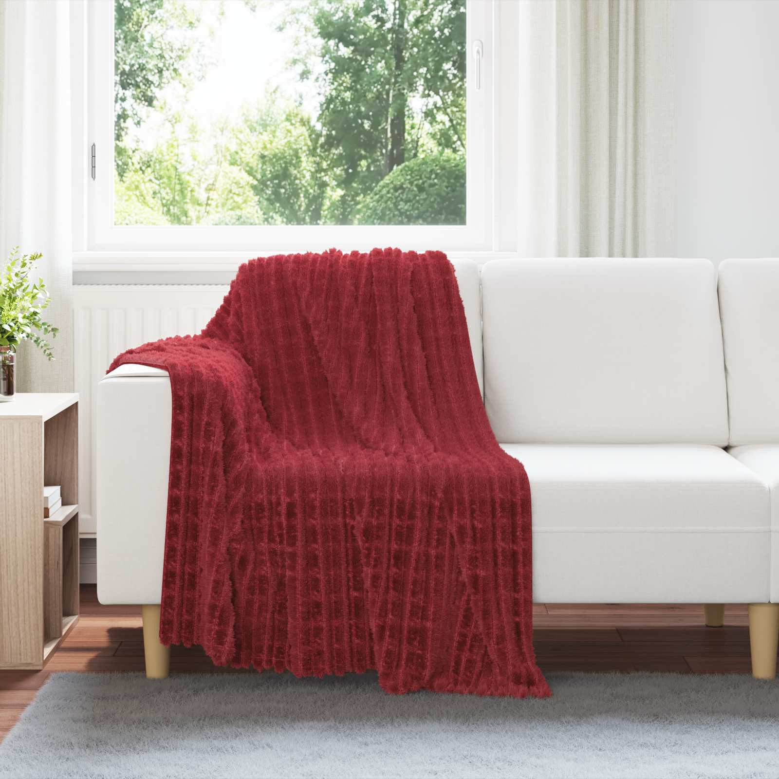vidaXL Wohndecken 6 pcs Bordeauxrot 150 x 130 cm Fleece