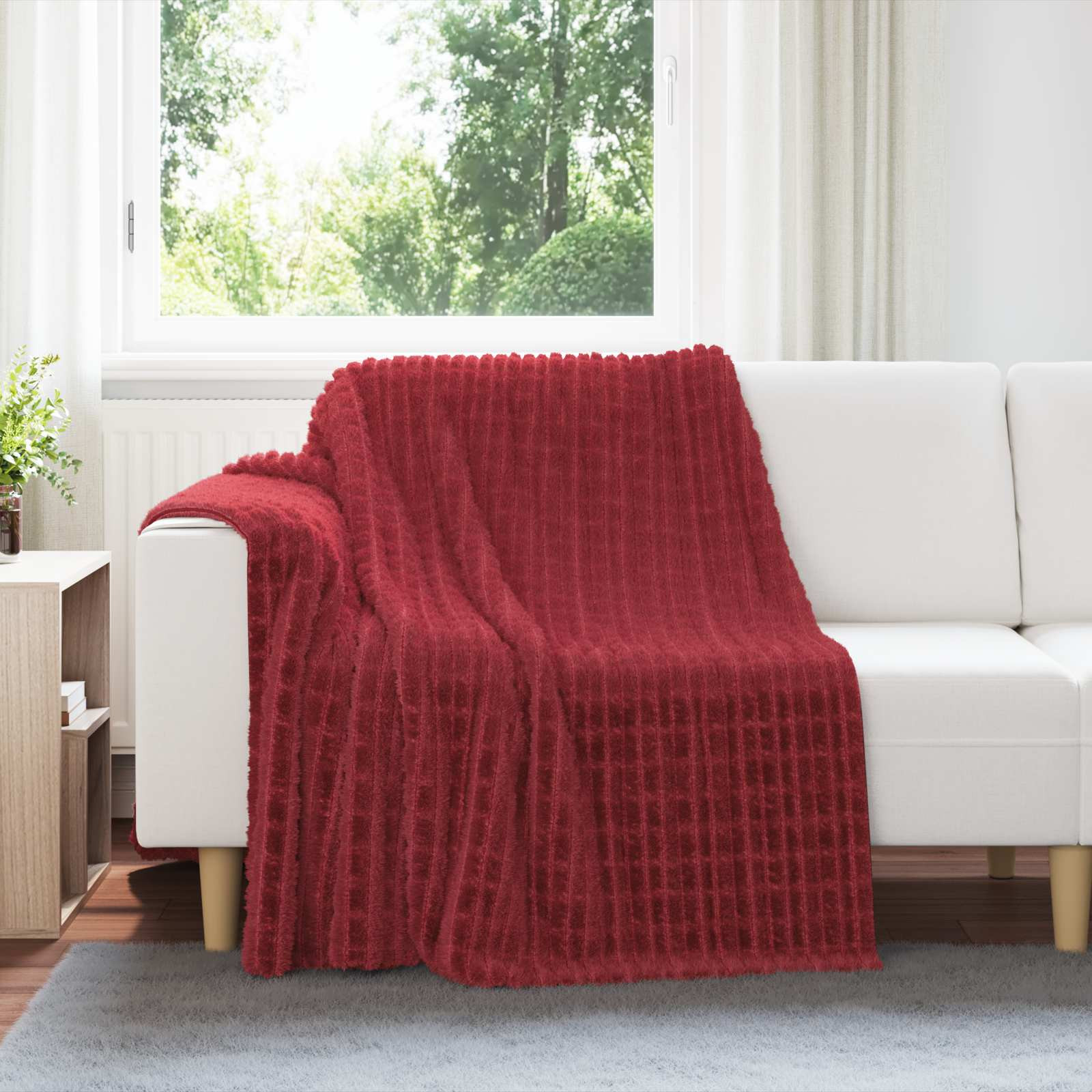 vidaXL Wohndecken 6 pcs Bordeauxrot 200 x 150 cm Fleece