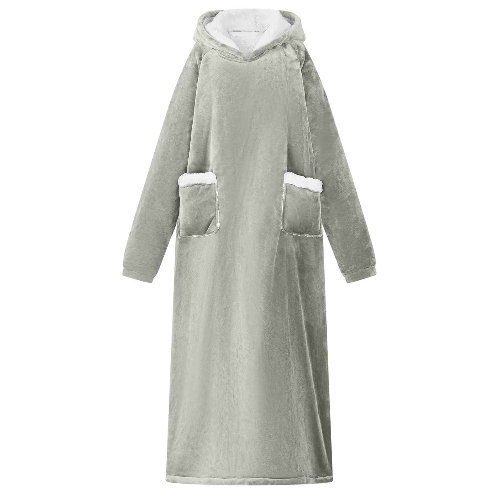 vidaXL Decken-Hoodie Grau M Fleece und Flanell
