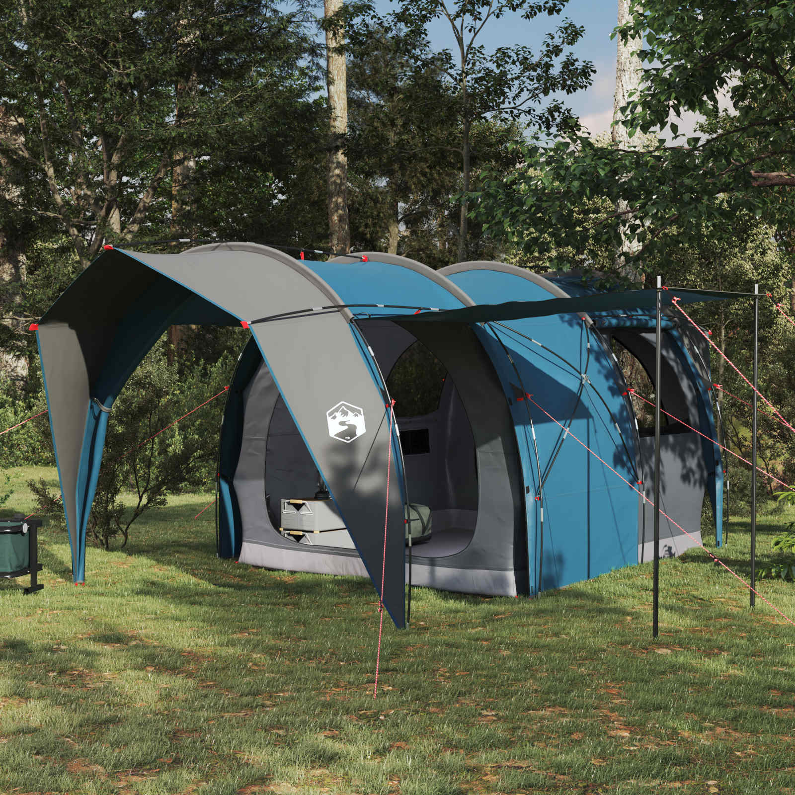 vidaXL Tunnelzelt Blau 382 x 262 x 214 cm