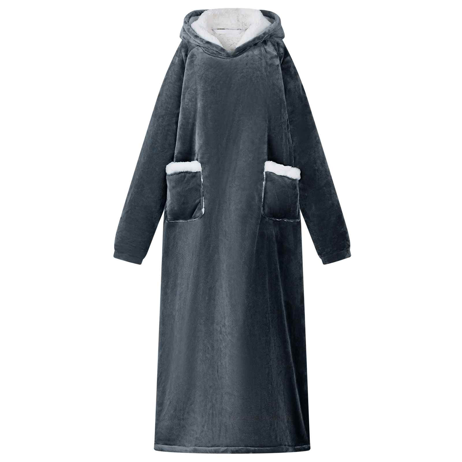 vidaXL Decken-Hoodie Marineblau L Fleece und Flanell