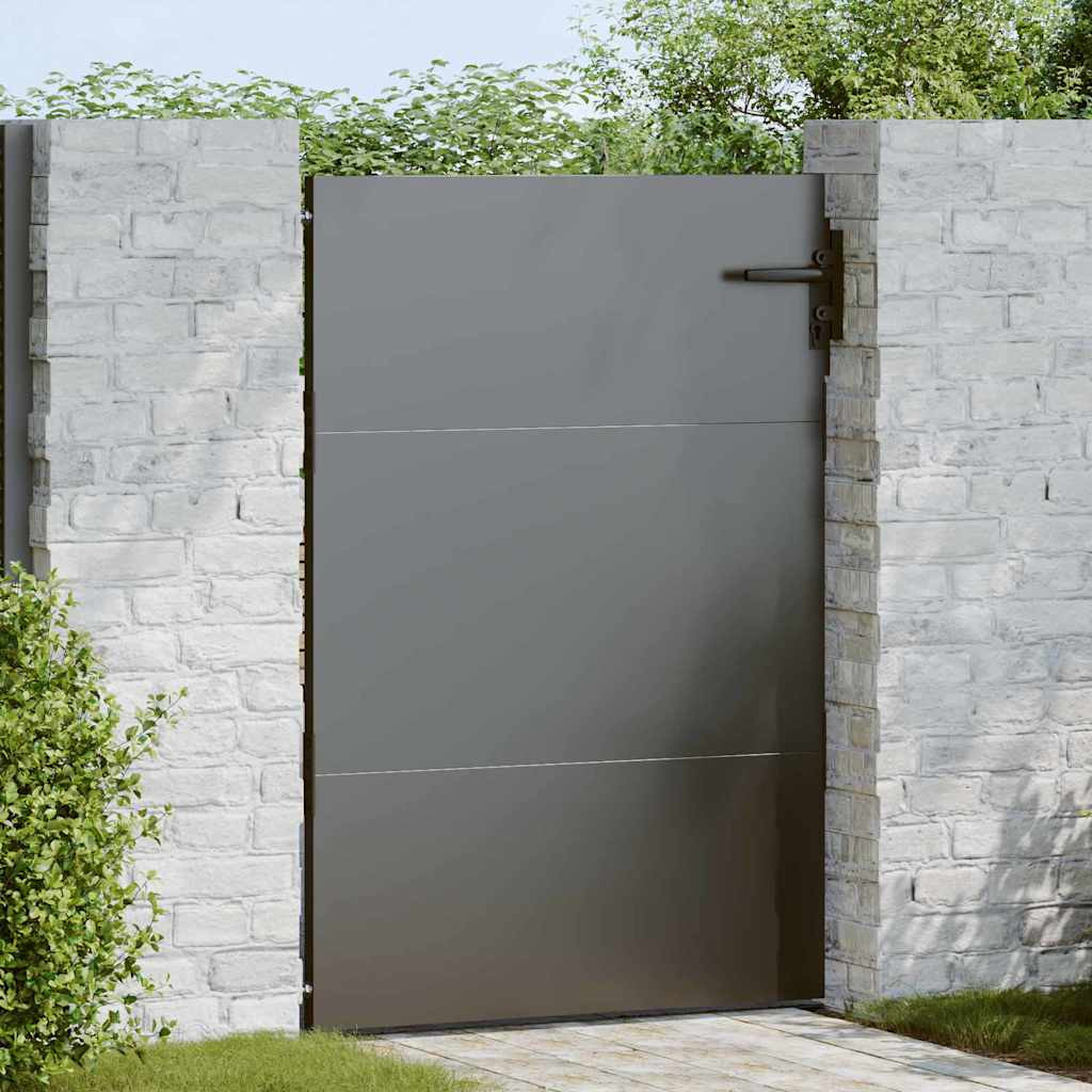 vidaXL Gartentor Schwarz 85 x 125 cm Pulverbeschichteter Stahl