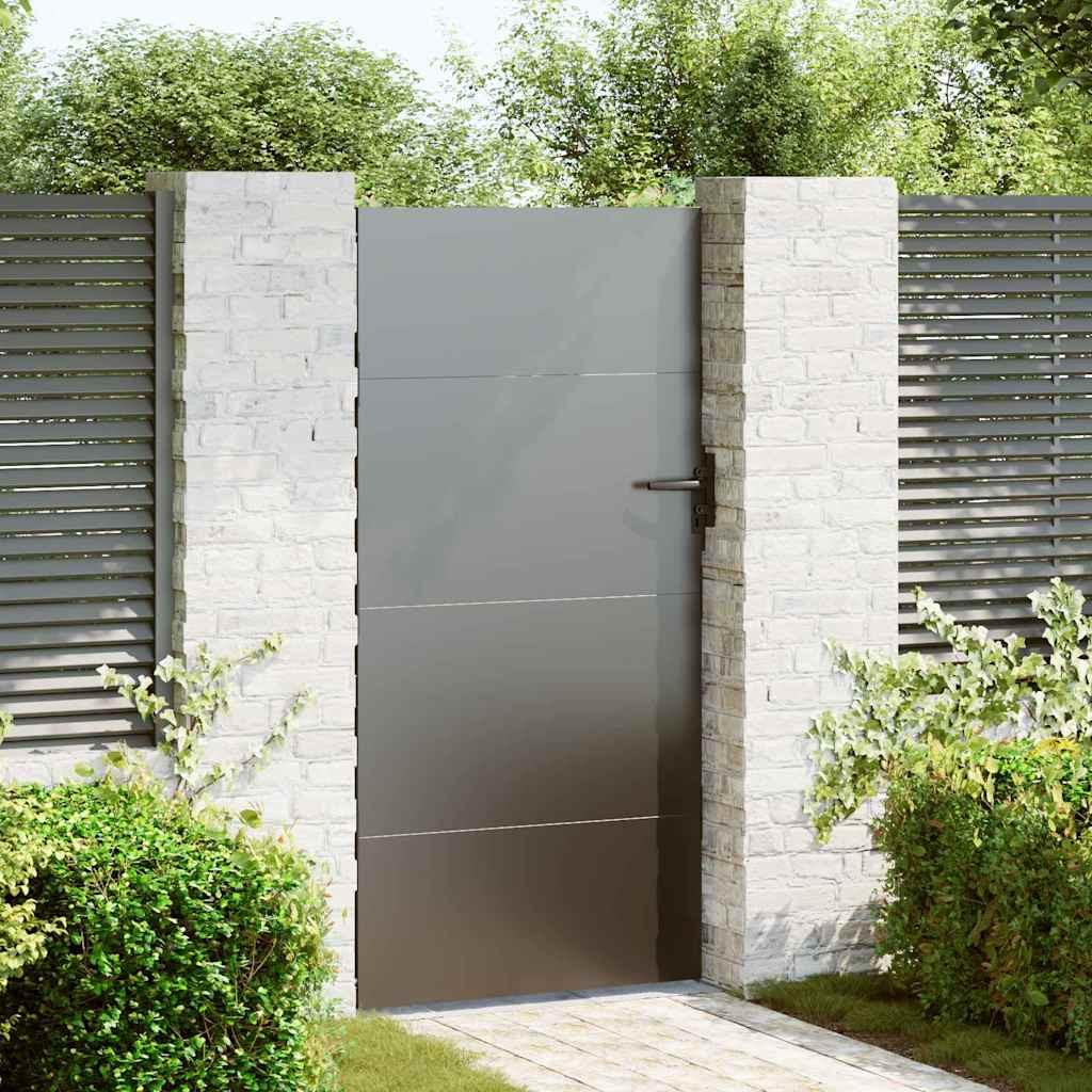 vidaXL Gartentor Schwarz 85 x 175 cm Pulverbeschichteter Stahl