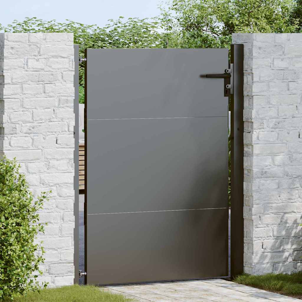 vidaXL Gartentor Schwarz 105 x 130 cm Pulverbeschichteter Stahl