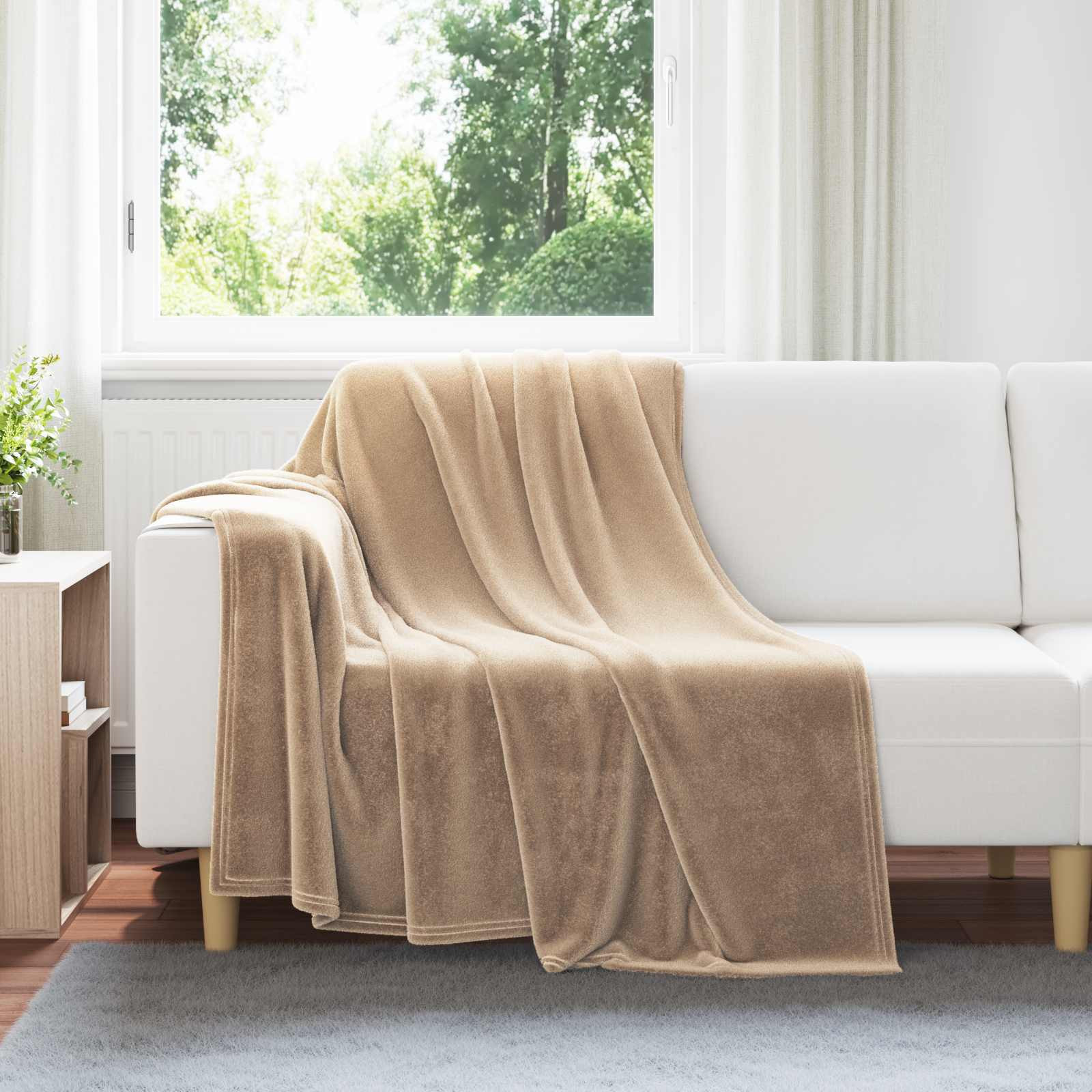 vidaXL Wohndecken 6 pcs Kamel 150 x 200 cm Fleece