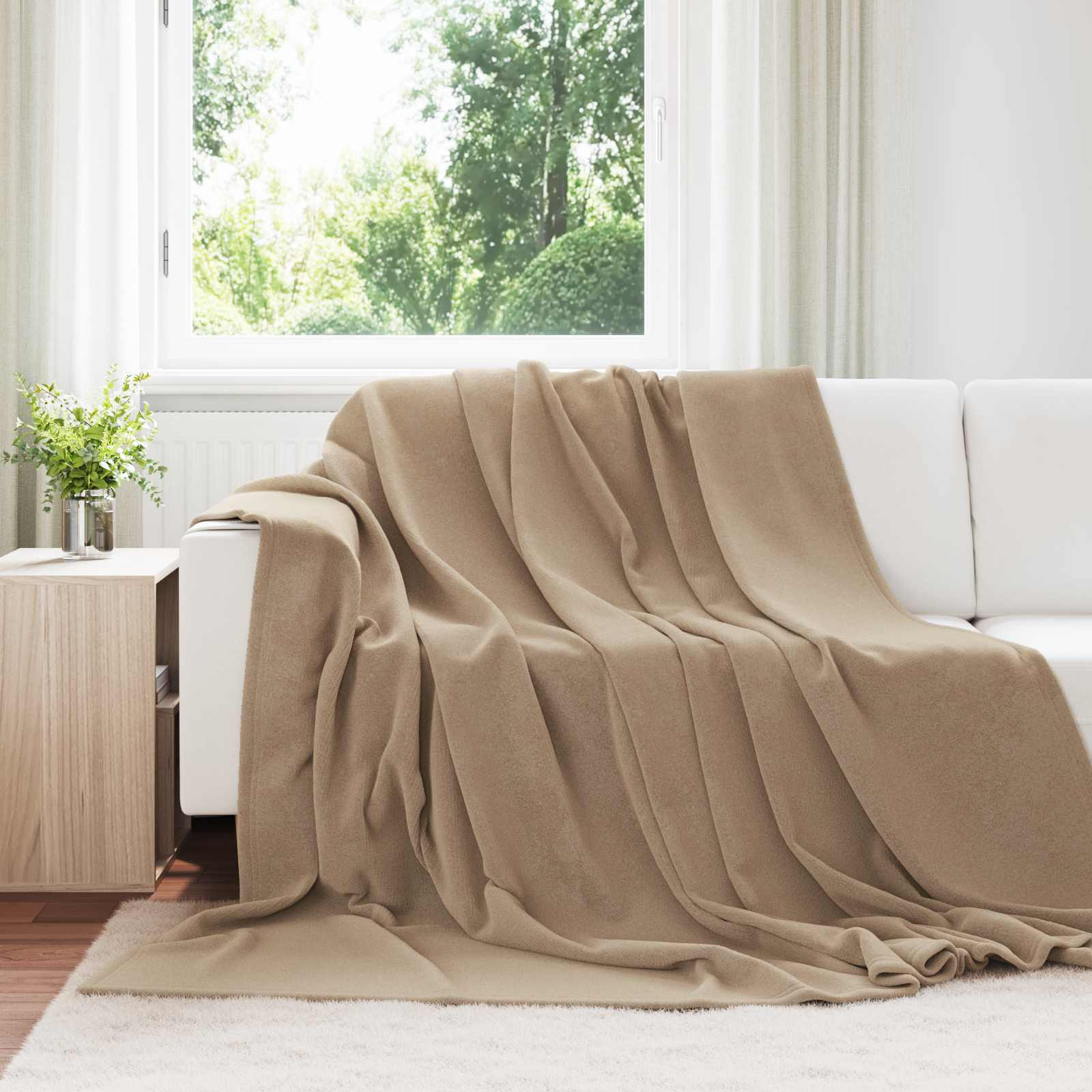 vidaXL Wohndecken 6 pcs Kamel 220 x 240 cm Fleece